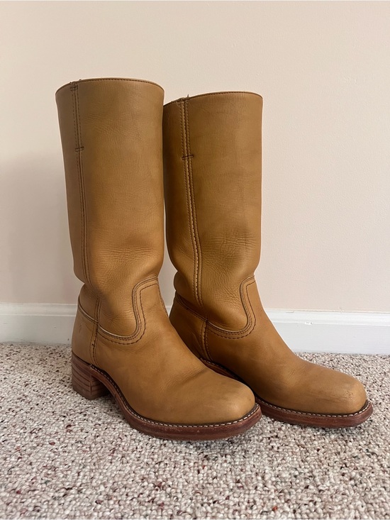 Frye Shoes - Frye Tan Leather Mid-Calf Boots